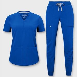 Fabletics Royal Blue Scrub Set